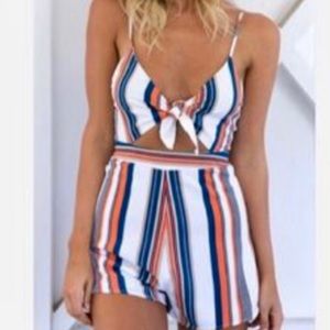 Striped romper